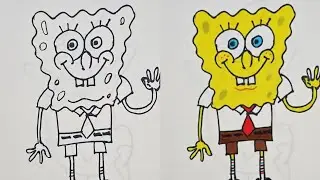 How to Draw SpongeBob SquarePants 🧽 | Step by Step Drawing for Kids
