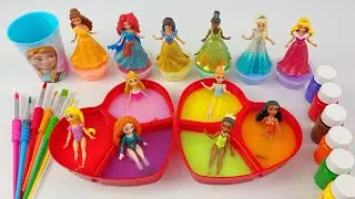 Satisfying Video I How to make Princess Lolipops in to Pool AND Rainbow Painted Cutting ASMR