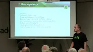 JADE 2016: 2. User experience (UX) improvements