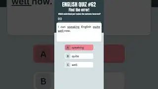 Error correction English grammar quiz.62