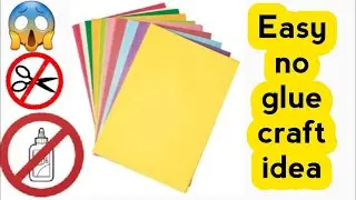how to make paper craft without glue ll Craft ideas with paper