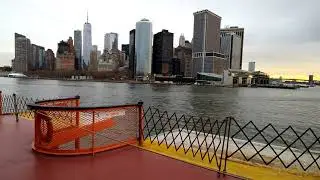 Morning Commute. Staten Island to Manhattan on the Ferry.