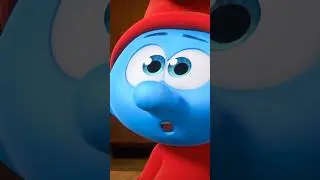 a potion turns Smurfs into babies! #shorts