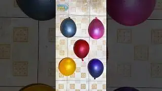 Color Splash Water Balloons | Satisfying Slow Motion Pop #shorts #balloon