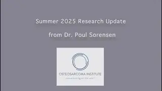 Dr. Sorensen 2025 Research Update Video