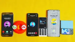 iPhone X Calling Whatsapp On Samsung S7e,Circle orange, Nokia 150, Oneplus 13 pro, Galaxy Z flip 4