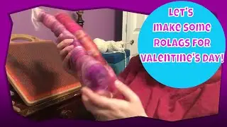 Making Valentines Day Rolags on the blending board. Relaxing ASMR [Fiber ASMRt]