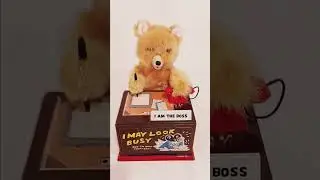 Telephone Bear with lights tin litho toy