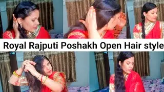🌿open Hair style with poshakh🤫How Look Expensive,🌸 Royal Look with different Hairstyles#nilam