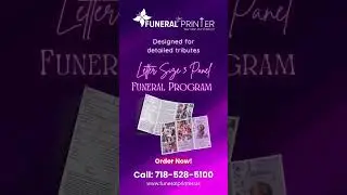 Letter Size 3-Panel Funeral Program Printing by Funeral Printers Queens NY #funeral  #newyorkshorts