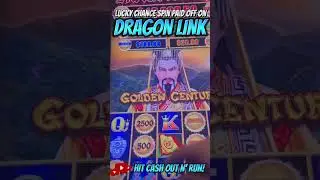 HE WON THIS MUCH off a .76 CENT LUCKY CHANCE SPIN ON DRAGON LINK SLOTS! #shorts #slots #jackpot