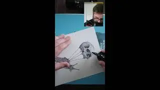 Stippling & Chill - Snail in Skull Parachute