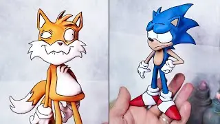 [FNF] Making Secret History of Sonic & Tails Sculptures Timelapse - Friday Night Funkin' Mod