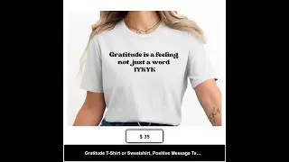 Gratitude T-Shirt or Sweatshirt, Positive Message Tee, Inspirational Quote Shirt, Mindful Reminde...