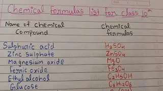 125 important chemical formula || most important chemical formula for chemistry