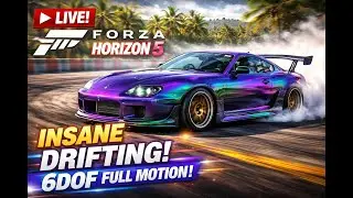 LIVE! 6DOF FULL Motion Sim - Forza Horizon 5 Drifting/Racing - Vertical