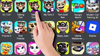Talking Tom 2, My Tom 2, My Talking Tom, Scary Juan, Ginger 2, My Angela 2, Game play, Android, iOS