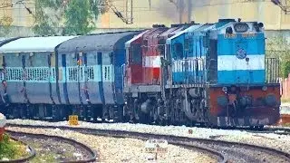 Wrongly MU'ed ALCo's KARNATAKA EXPRESS Chugging Indian Railways.