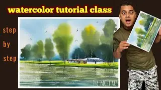Watercolour tutorial class | easy watercolour painting class | #themohiart #painting 
