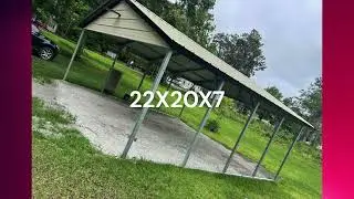 Gabled Metal Carport 20X20X7
