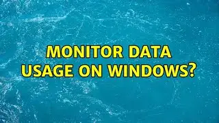 Monitor data usage on Windows?