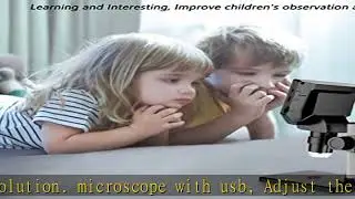 LCD Digital Microscope,4.3 Inch 1080P 10 Megapixels,1-1000X Magnification Zoom Wireless USB Stereo