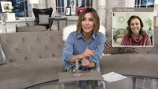 Diamonique Floral Eternity Band Ring, Sterling Silver on QVC