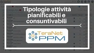 Pannelli di gestione della tipologia di attivit&agrave; nel software T-PPM - Project Porfolio Management