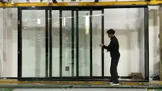 Custom made heavy duty aluminum stacking glass sliding door#doors #slidingdoor #aluminumdoor #custom