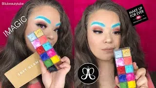ANASTASIA BEVERLY HILLS SOFT GLAM PALETTE | MAKEUP FOREVER FLASH PALETTE DUPE | COLORED BROW GLAM