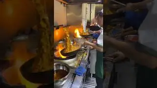 Chinese Chef Impressive Skills of Handling Wok Cooking