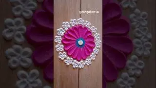 easy and uniq Rangoli ❤️🌿design #youtubeshorts #shorts #rangoli #ytshorts #rangoliart96​ #creative