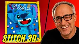 Stich Cartoon Ziegel Pixel Kunst Malerei, Anime Figuren 3D Bild Auspacken und Bauen