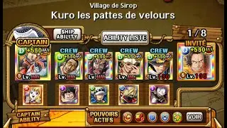 OPTC Grand Voyage Syrup Village vs Kuro level 5 team Magellan 6+ and Ace Sabo