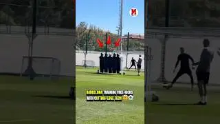 Barcelona&rsquo;s new free-kick training tech looks straight out of the future 🤯⚽  #barca #Barcelona