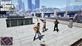 GTA 5 - Franklin, Michael and Trevor Five Star Escape From LESTER'S FACTORY # 65