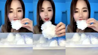 ASMR WHITE ICE EATING / ICE EATING
