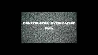 Constructor Overloading #java #javaprogramming#javatutorial