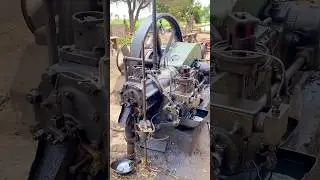 Starting an Old Black Engine | Vintage Engine Roars to Life