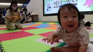 赤ちゃんのハイハイレース　生後７か月～１歳２か月の４２人参加