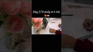 [Day-7]🍁4AM Study routine ✍️📚#studywithme #study #studyvlog