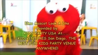 elmo mascot character look a like san diego kids ventures party