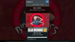 SEJA MEMBRO DO BIDU COMICS #catarse #apoio #youtube #shorts