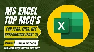 MS Excel Top MCQs | Part 4 | Important Excel MCQs for Test Preparation | mymcqs.net