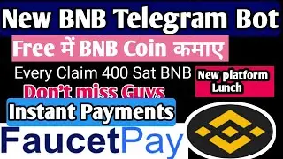 New BNB Telegram Bot || Claim Every 400 BNB Sat || Instant Payments || Earn Free BNB 2022