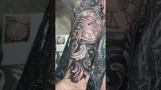 Pocket watch tattoo, done by Tyler at (west coast tattooing) #watch #pocketwatch ￼