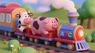 Cow and Pig on the ABC Train | Learn ABC & Nursery Rhymes 🐄🐖🚂