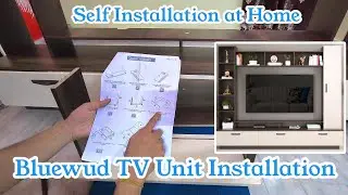 BLUEWUD Fenily Engineering Wood TV Unit | Complete Installation Shown | Best TV Unit For Home