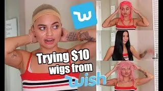 TRYING $10 WIGS FROM THE WISH APP (try on haul)
