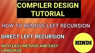 left recursion in compiler design in hindi / left recursion question in compiler design ||#mscoder